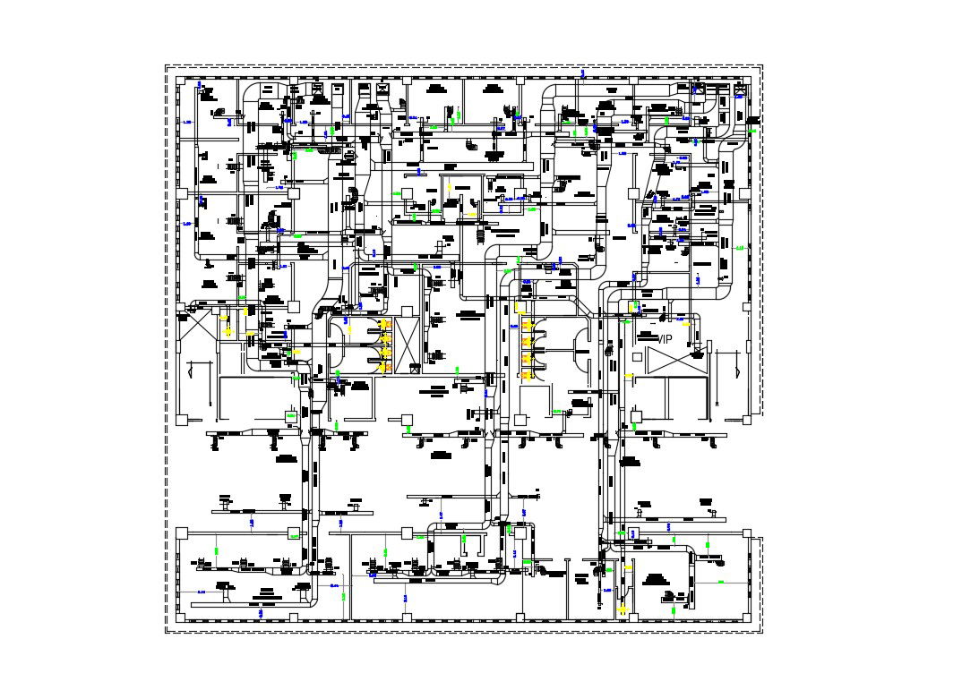 Building HVAC System Design Layout Architecture CAD Drawing Download