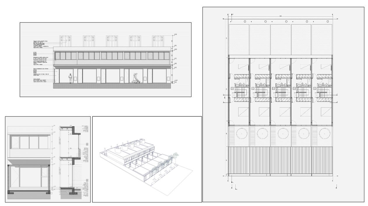 Architectural Building Plan DWG with Sections and Floor Layout