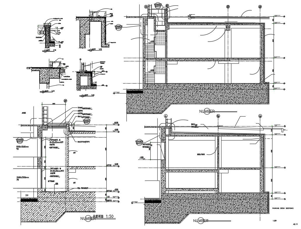 Building Section Details DWG File