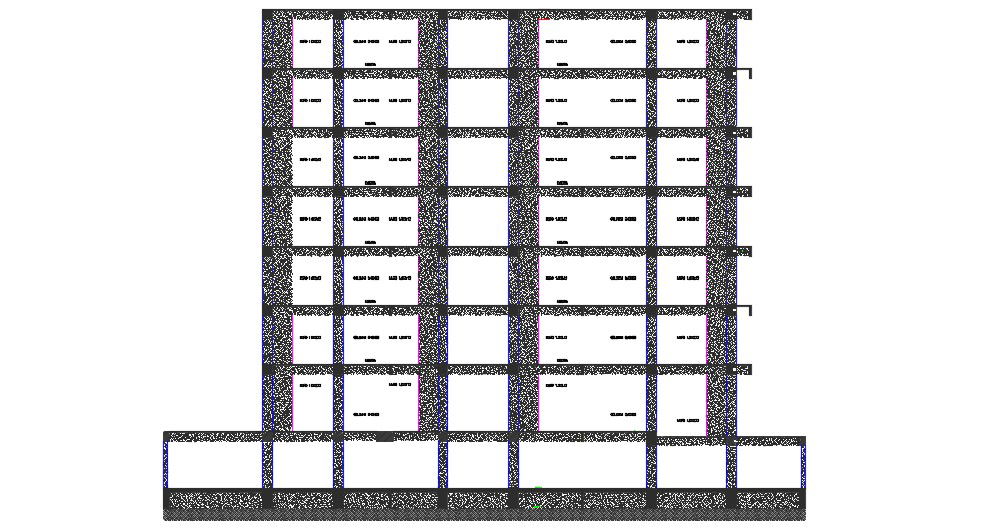 Building Section With Hatching  Drawing AutoCAD File Free 