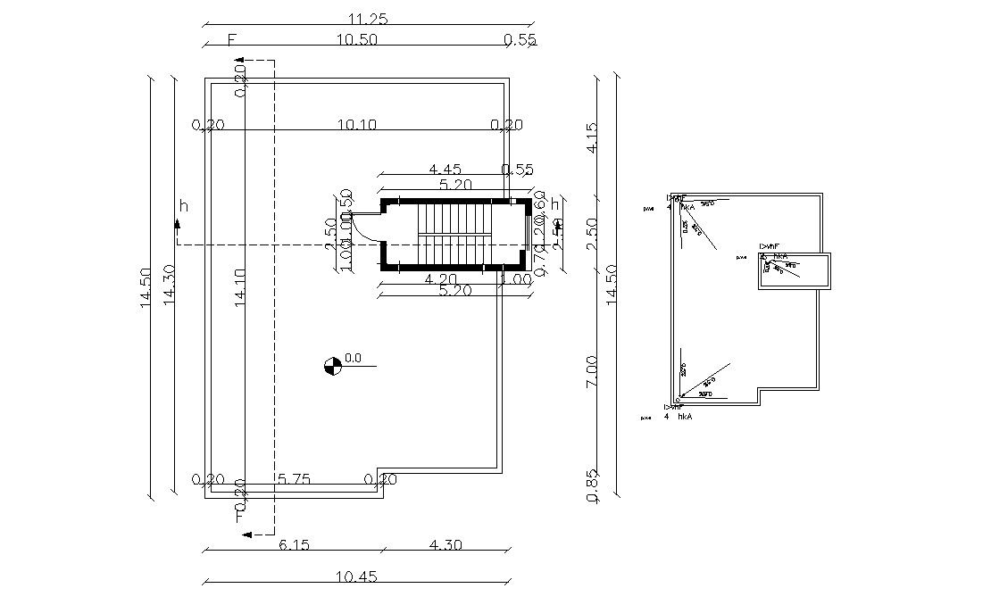 Building Terrace Plan Design Layout Drawing