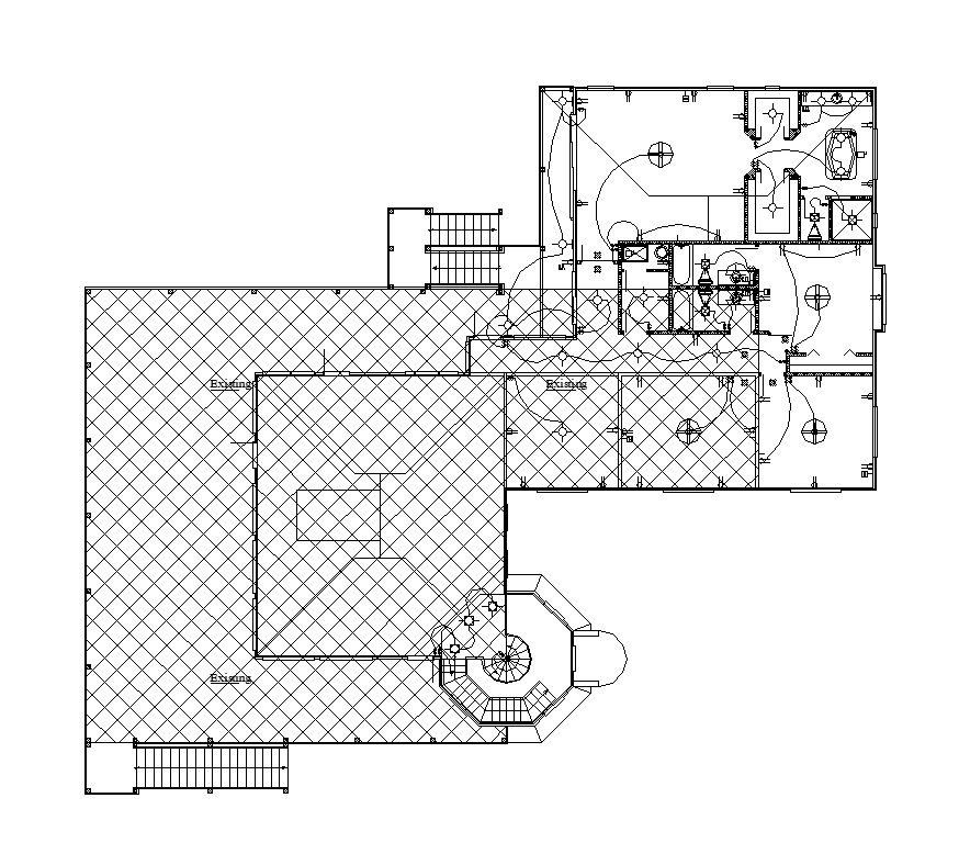Building an electrical installation 2d view layout plan