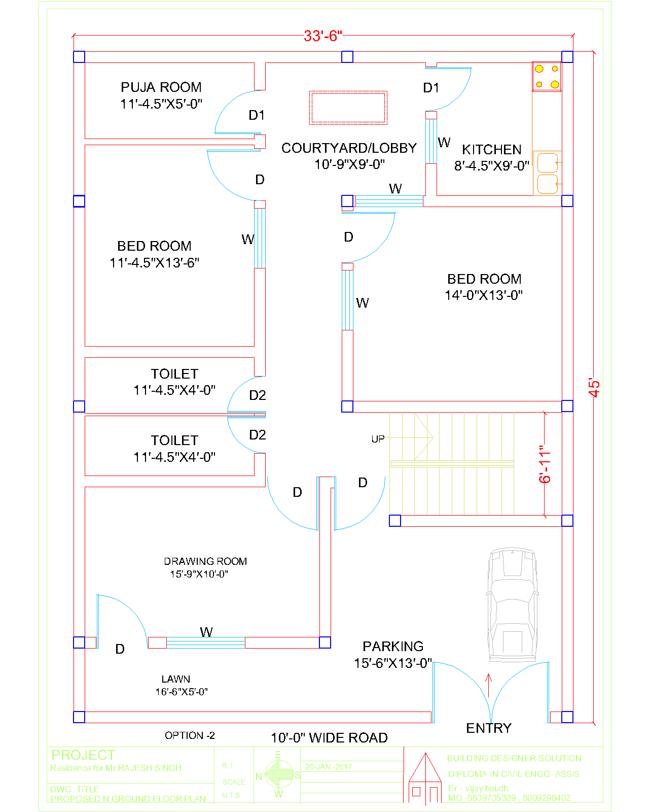 Building drawing plan