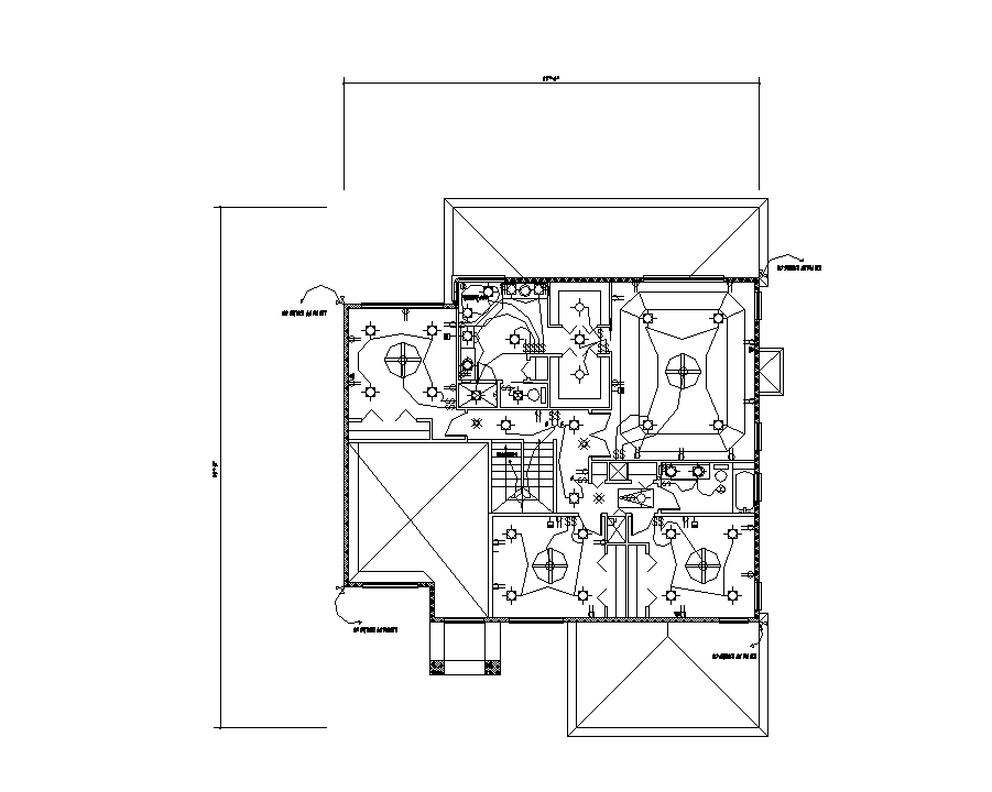 Building electrical installation detail 2d view layout file