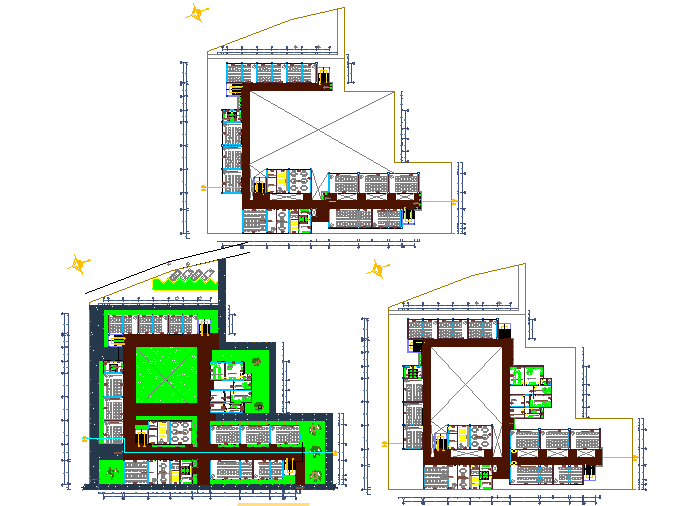 Building engineering plan detail dwg file