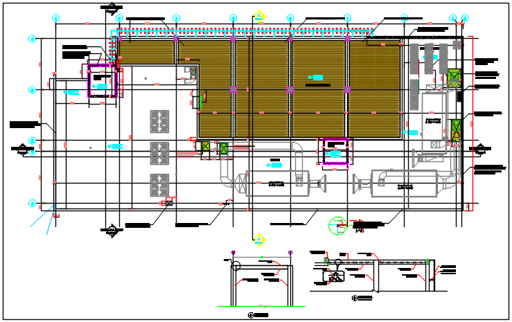 Building plan detail and elevation plan, section plan detail dwg file