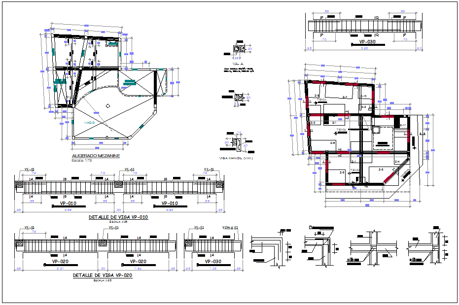 Building planning and structure detailing dwg file