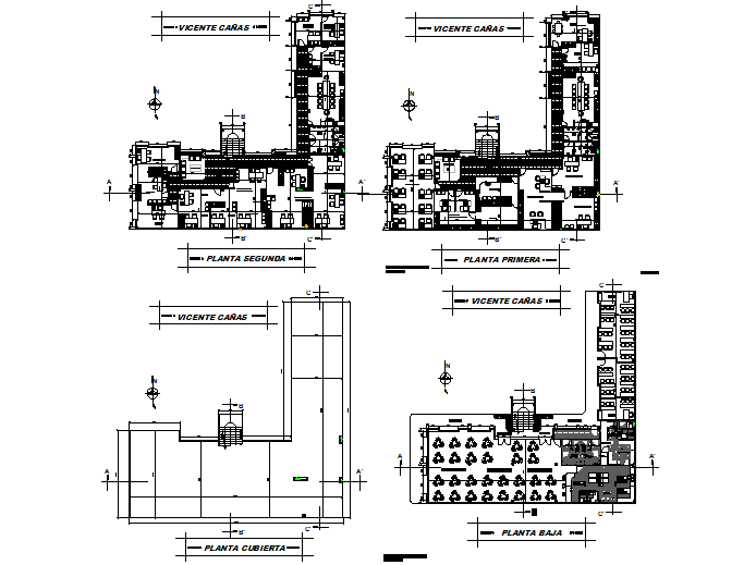 Building school plan detail dwg file