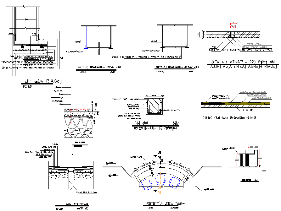 Building section plan detail dwg file