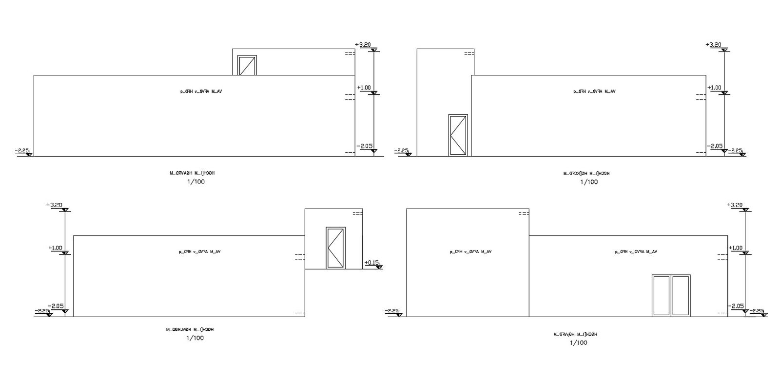 Building Elevation Layout AutoCAD File