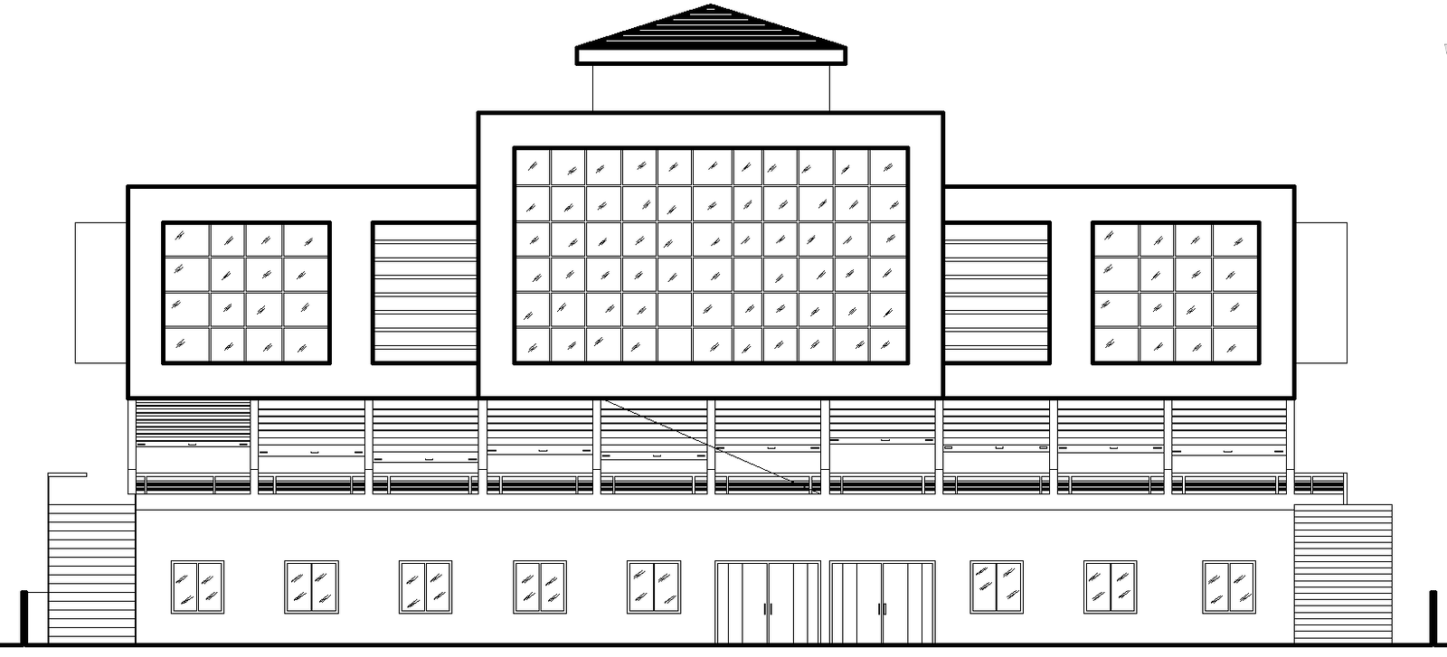 AutoCAD File of Building Elevation Layout in DWG Format