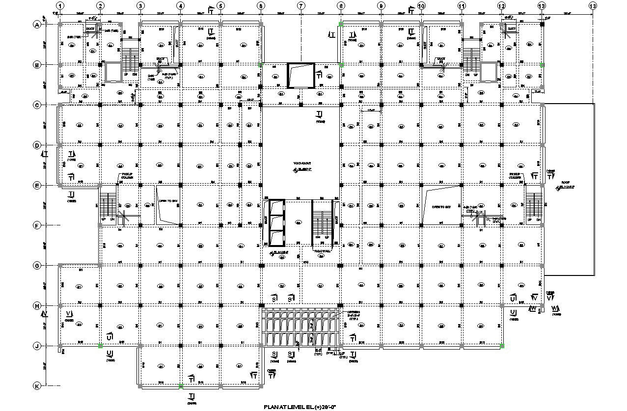 Building Plan At Concrete Outline Detail CAD Drawing DWG File