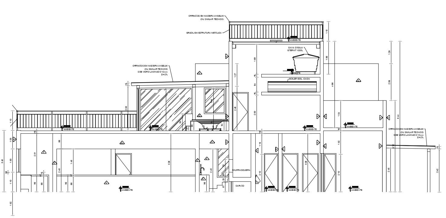 Building Section Drawing Free Download DWG File