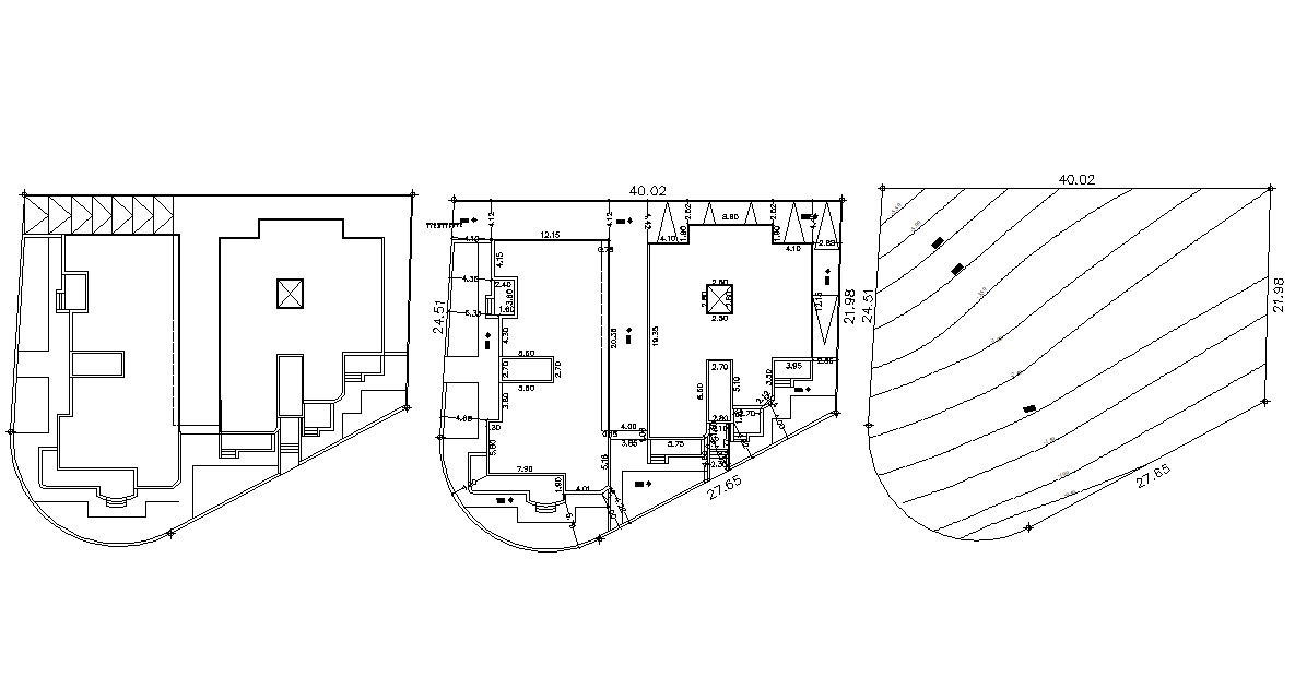 Building Site Plan And Ground Floor Design AutoCAD File