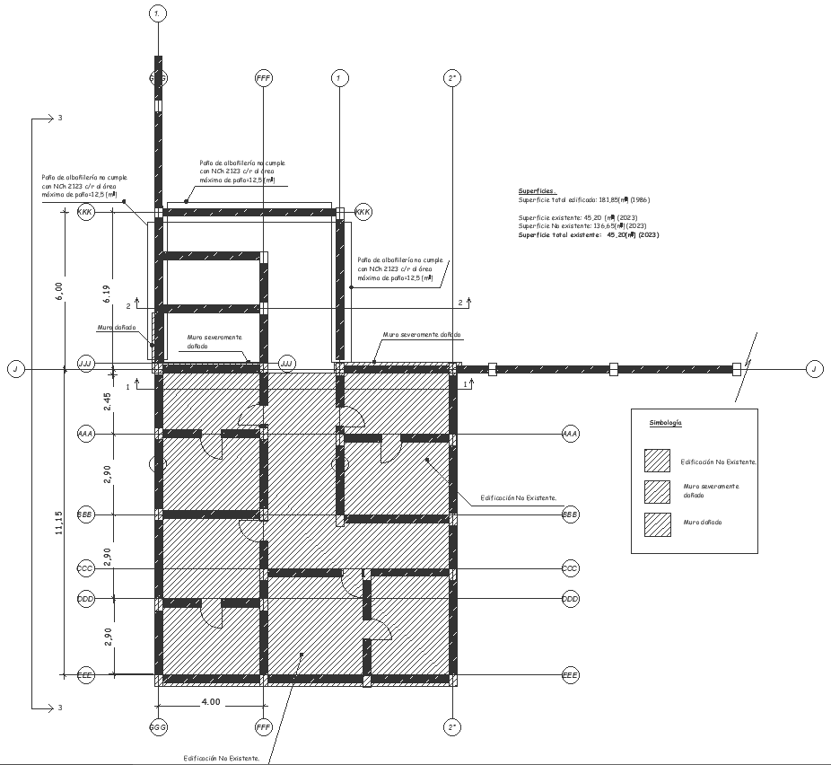 Building Wall and Column detail DWG AutoCAD file