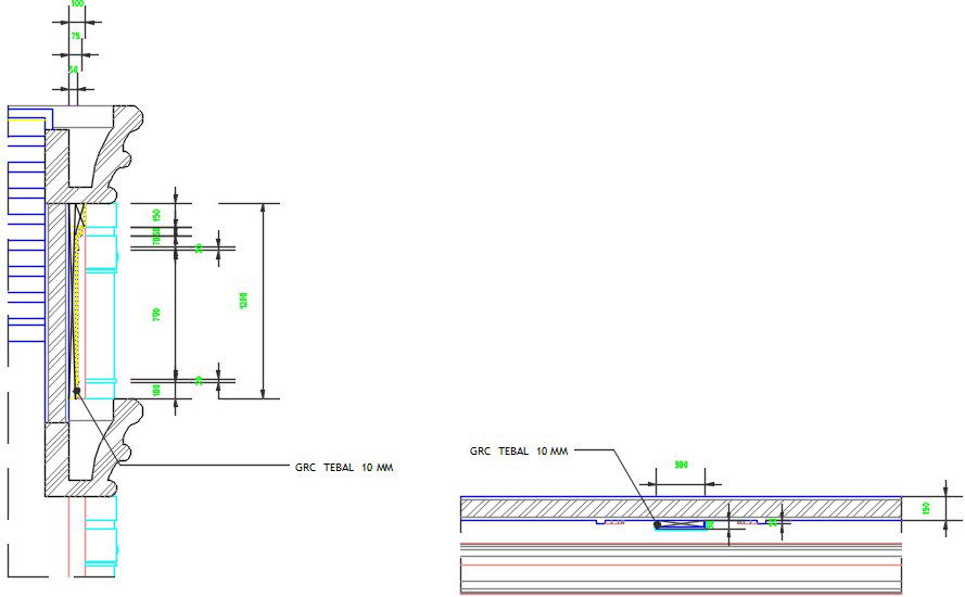 Bumper car building roof structure detail drawing is given in this model