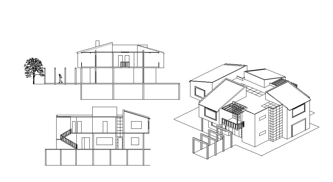 Bungalow Design CAD Architecture Drawing
