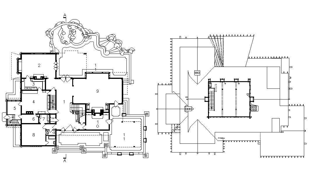 Bungalow Design CAD Drawing Plan