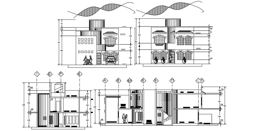 Bungalow Design Elevation And Section With Level AutoCAD File Free