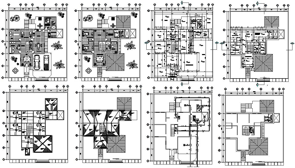 Bungalow Detail Architecture Plan