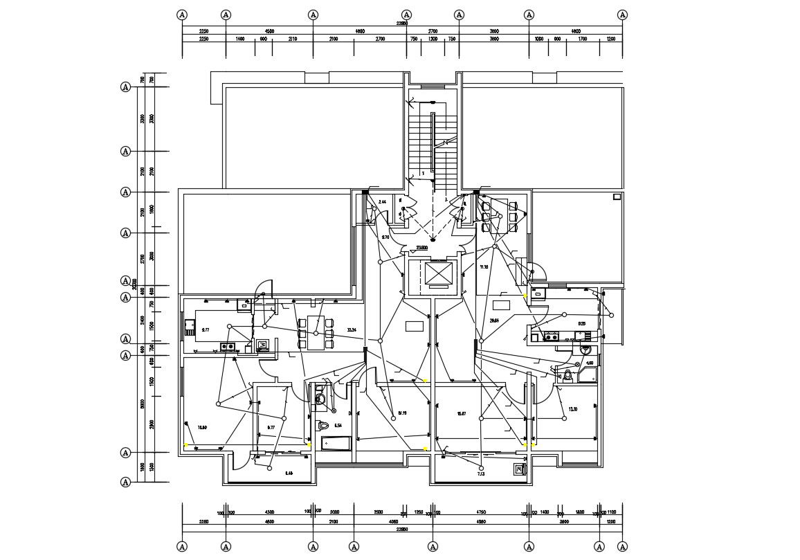 Bungalow Layout Electrical Wiring Plan CAD File Download