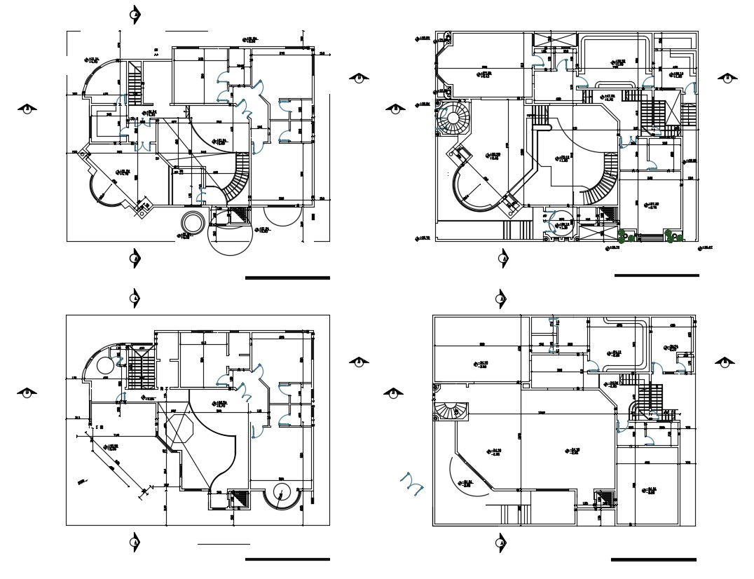 Bungalow Layout Plan DWG File