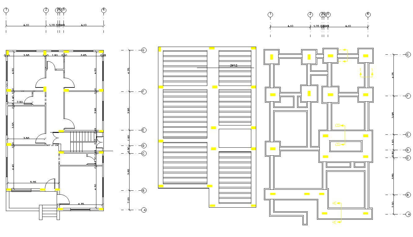 Bungalow Plan And Structure Column Foundation Design