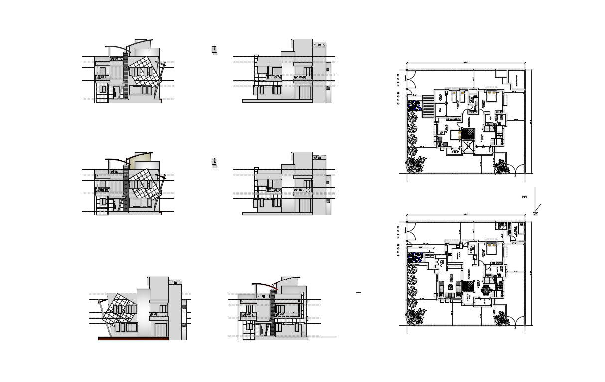 Bungalow Plans In AutoCAD File