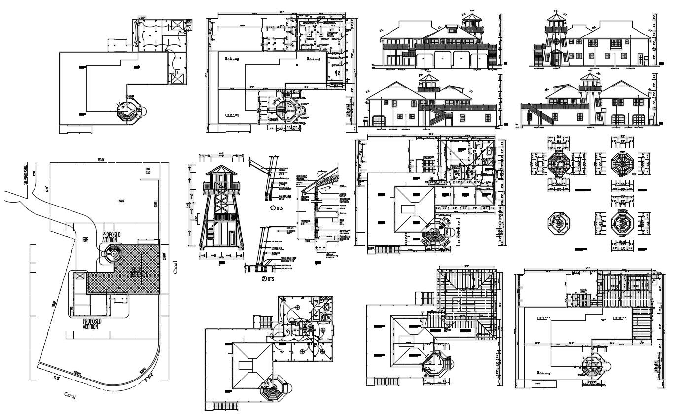 Bungalow Project AutoCAD Drawing