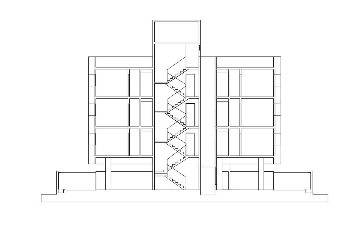 Bungalow Section CAD File Free Download 
