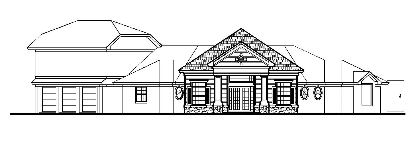 Bungalow building structure detail CAD block layout file in autocad format