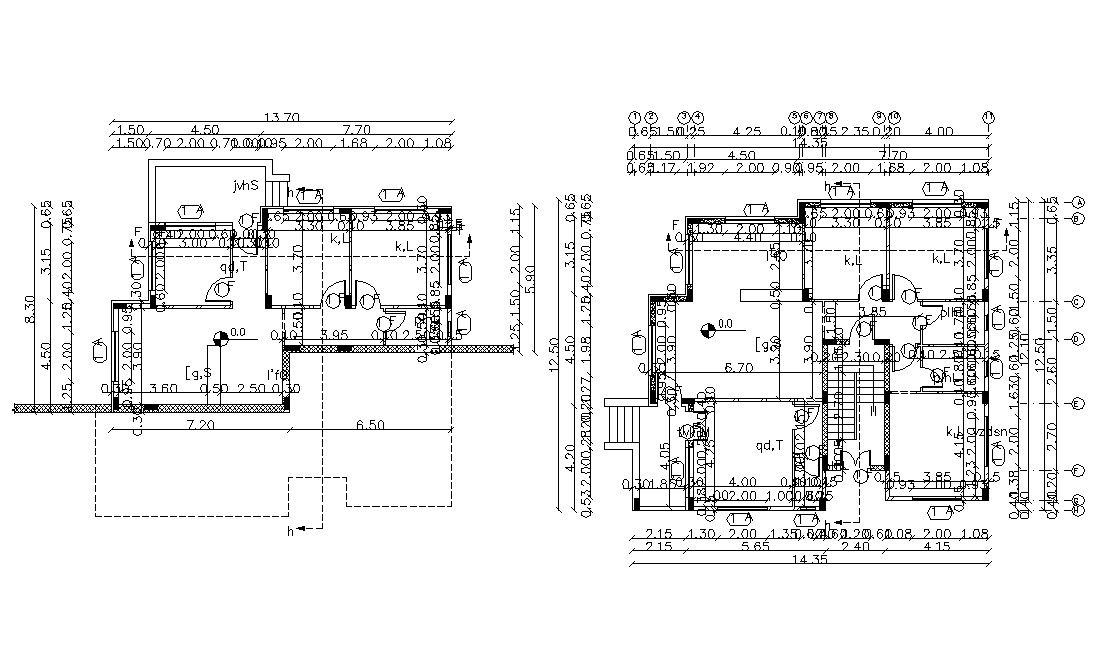 Bungalow design floor plans design with working drawing