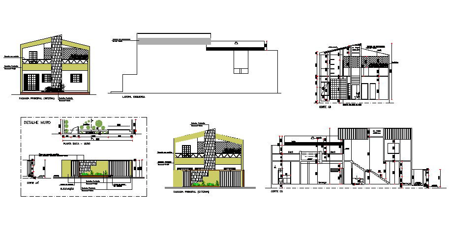 Modern Bungalow Design Plan In AutoCAD File