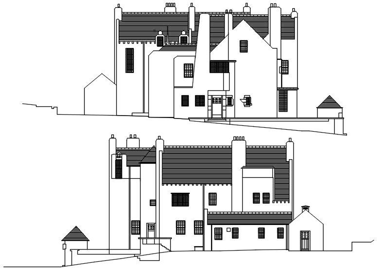 Bungalow design with Elevation in AutoCAD