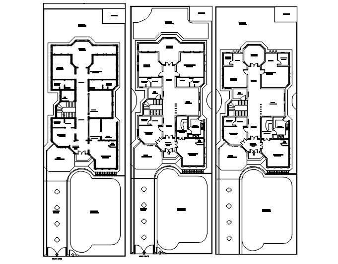 Bungalow design with elevation in AutoCAD