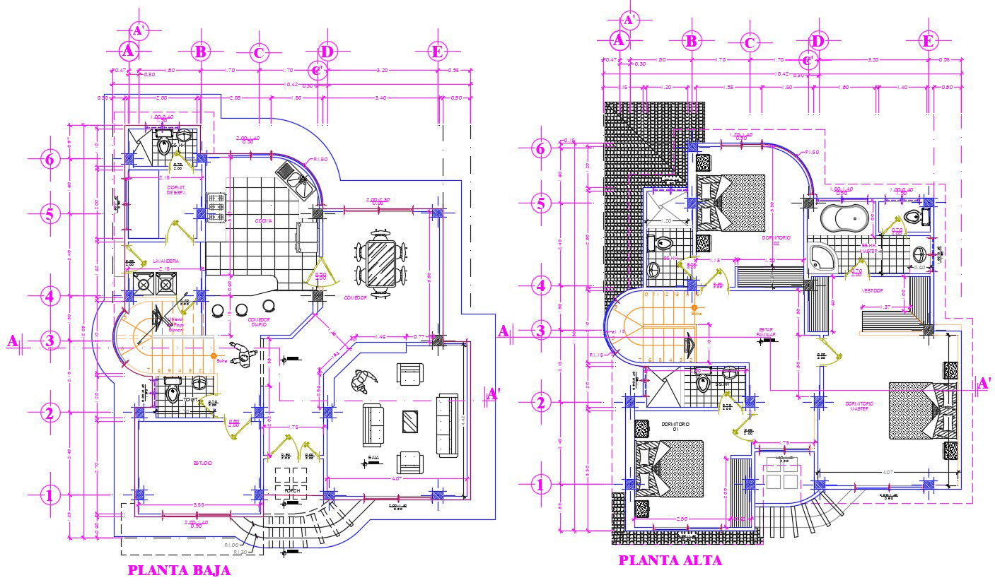 Bungalow drawing plan