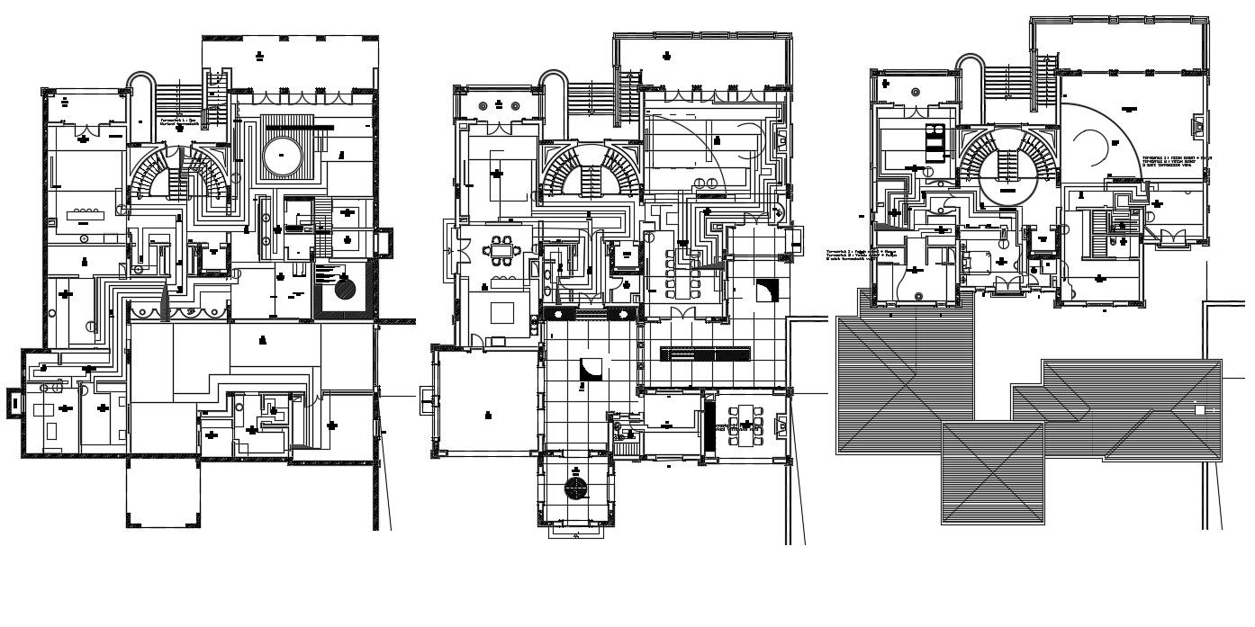 Residence Bungalow Drawing In DWG File