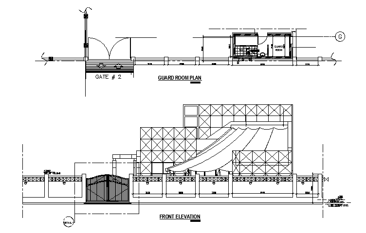 Bungalow elevation dwg file