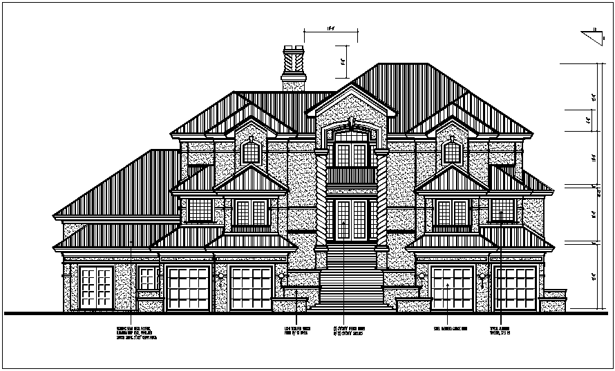 Bungalow plan details dwg files
