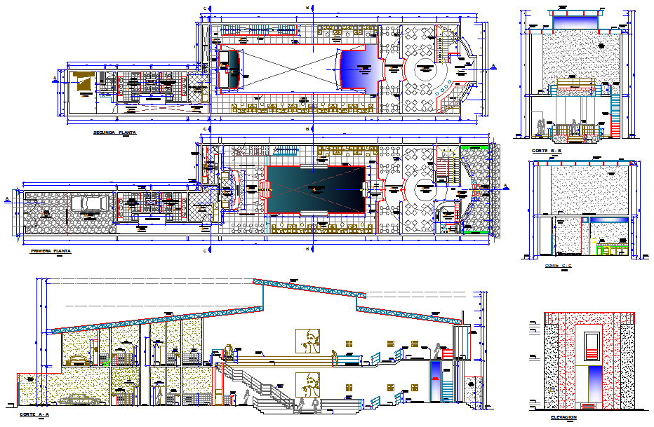 Bungalow project detail dwg file