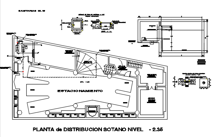 Bungalow working plan detail dwg file