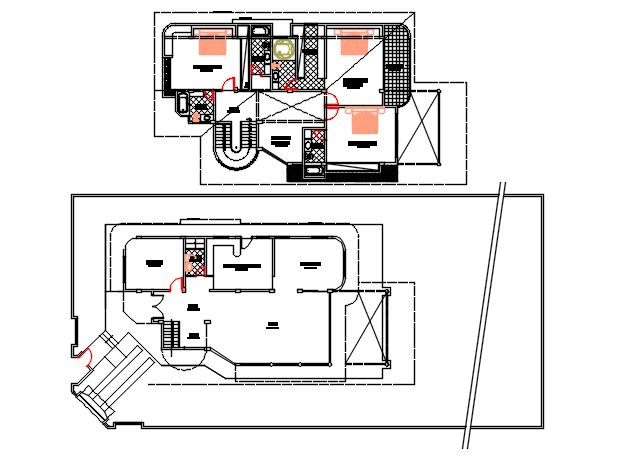 Bungalow working plan detail dwg file