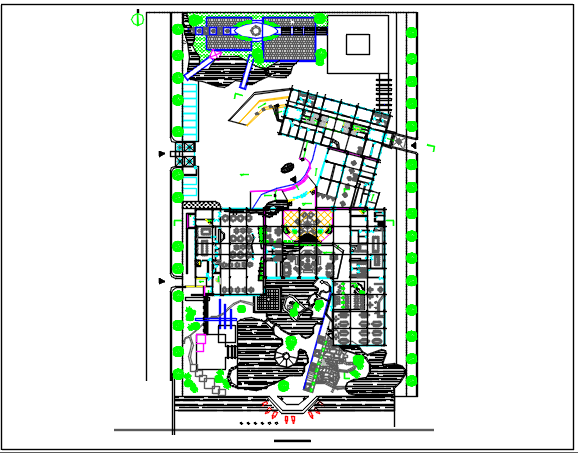 Bungalow working plan detail dwg file