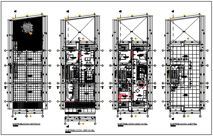 Bungalow working plan detail dwg file