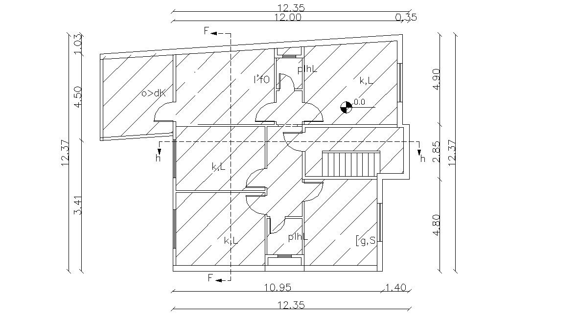 Bungalow Planning With Working Drawing Dimension AutoCAD File