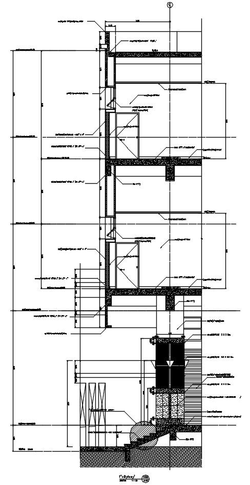 Bungalow Sectional detail project stated in this AutoCAD drawing. Download this 2d autocad drawing file.