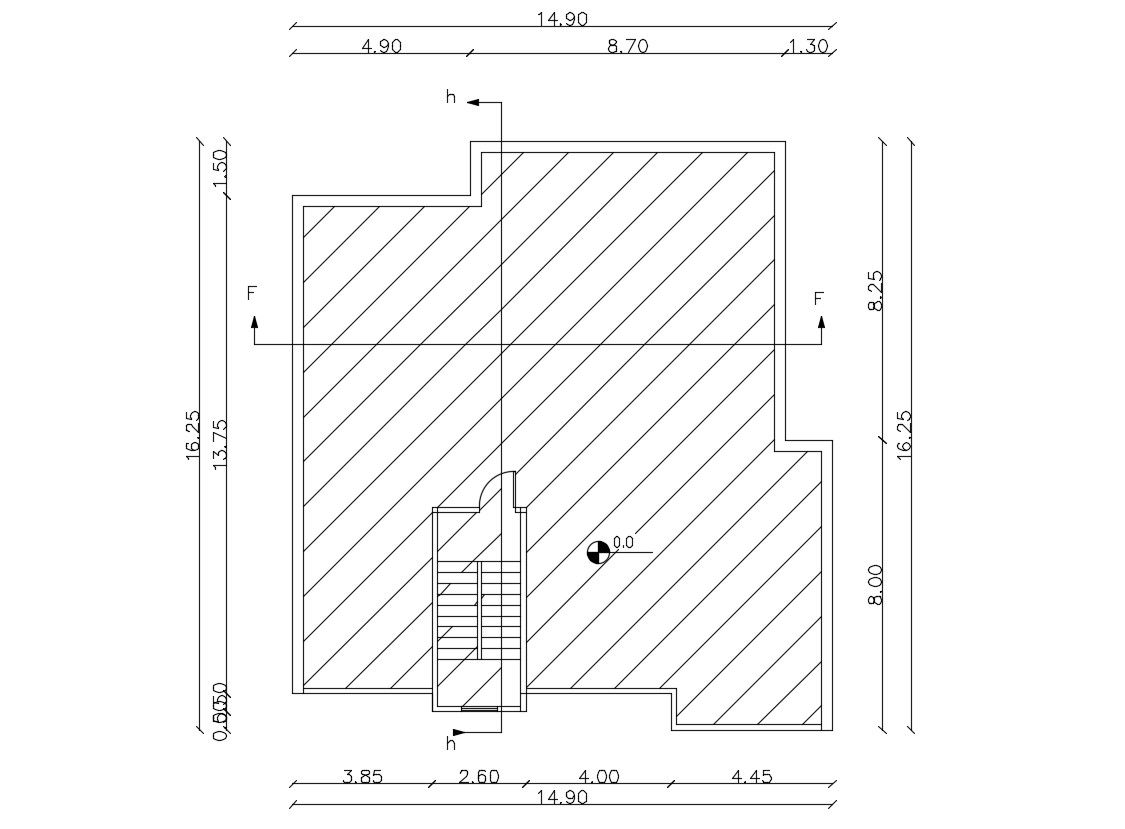 Bungalow Terrace Floor Plan AutoCAD File