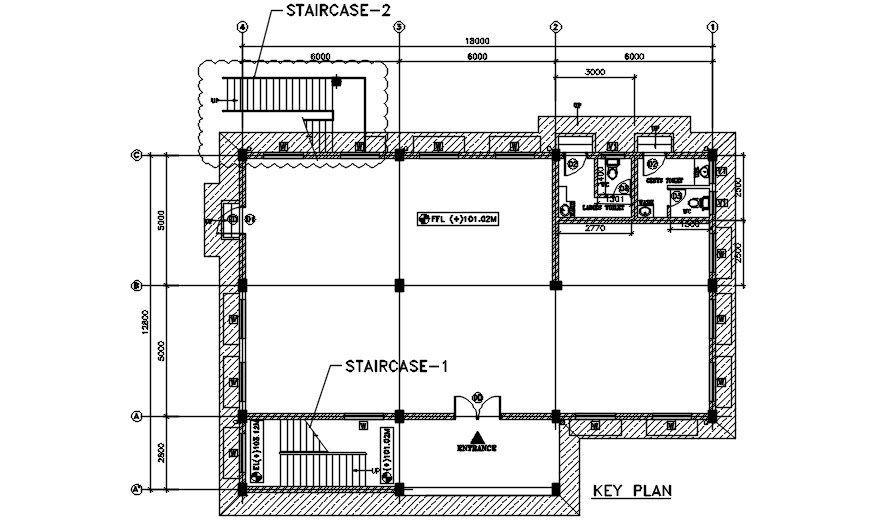 Bungalow detail drawing stated in this AutoCAD drawing file. Download this 2d Autocad drawing file.