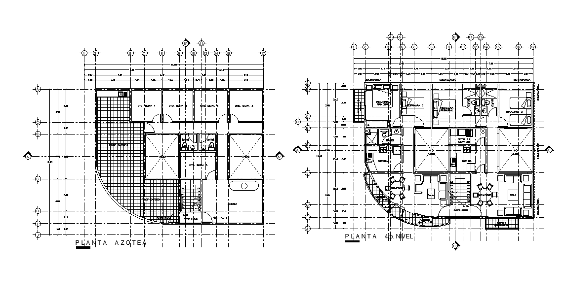 Bungalow floor plan drawing specified in this AutoCAD file. Download DWG File