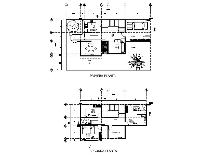 Bungalow plan drawing defined in this AutoCAD file. Download the AutoCAD file.